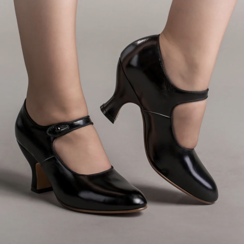 Elegant Black Mary Jane Heels